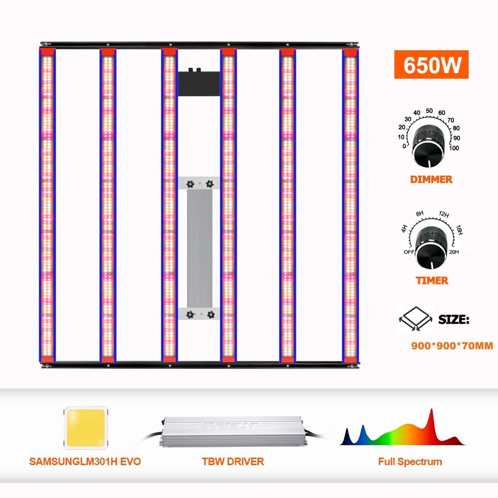 LM301H EVO 650W Barra de luz para cultivo de plantas com